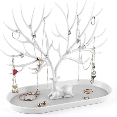 Produktbild von PolkaHome® Geweih Schmuckständer, Schmuckhalter, Deko Schmuckbaum, Ohrringhalter, Armbandständer, Schmuckbaum, Aufbewahrung,