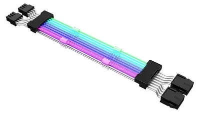 Obrázok produktu pre ARGB GPU kábel - 30 cm predlžovací kábel - adresovateľný RGB napájací kábel - pre grafickú kartu - 360° osvetlenie
