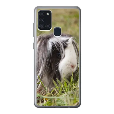 Produktbild von MuchoWow® Handyhülle Schutzhülle Hülle für Samsung Galaxy A21s Langhaar-Meerschweinchen Silikon Softcase Handy Hülle - Hartschale