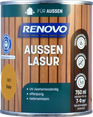Produktbild von 750ml Renovo Wetterlasur/ Aussenlasur Nr.1411 Kiefer