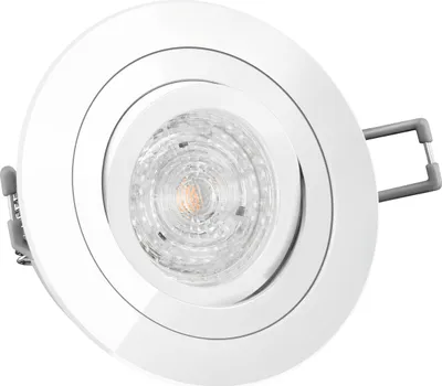 Produktbild von SSC-LUXon LED Einbau-Strahler RF-2 schwenkbar, Einbau-Leuchte rund weiß mit 4,9W GU10 LED neutral-weiß DIMMBAR