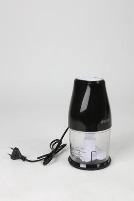 Produktbild von Elektrischer Multizerkleinerer 300 ml – 2 Stufen, Edelstahlmesser, Eiscrusher, Sahneaufschläger, 260 W, Farbe:schwarz