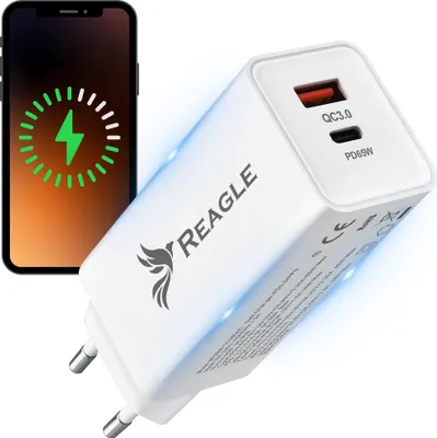 Zdjęcie produktu dla SZYBKIE ŁADOWANIE ZASILACZA GaN 65W USB-C QC 3.0 DLA MACBOOK LAPTOP IPHONE 16