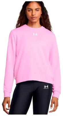 Produktbild von Under Armour Rival Terry Crew Langarm-t-shirt Rosa L Frau Rosa L