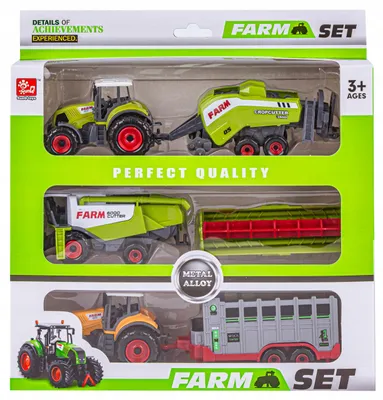 Produktbild von DK SQ90222-3 Bauernhof Fahrzeugset Traktor & Kombajn Spielzeug