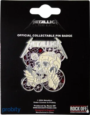 Obrázek produktu pro Metallica - odznak "The Shortest Straw" - zinková slitina RO12313 (jedna velikost) (bílá/černá)