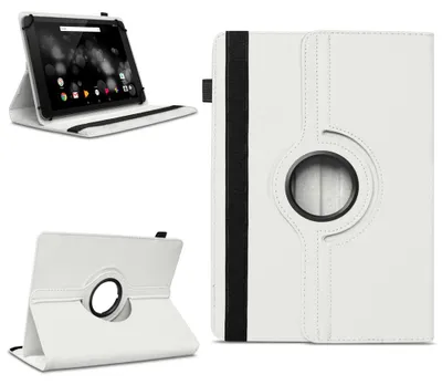 Produktbild von Tablet Tasche für Doogee T20 T20S T20E Hülle Schutzhülle 360 Grad Drehbar CaseFarben:Weiss