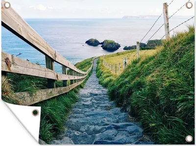 Produktbild von MuchoWow® 40x30 cm Outdoor-Poster Gartendeko Sichtschutz Garten Poster für den Garten  Der Weg zum Meer