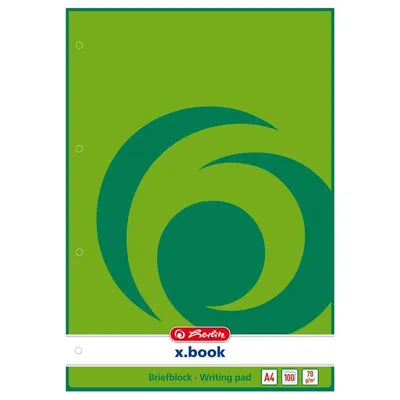 Produktbild von herlitz Briefblock x.book DIN A4 blanko