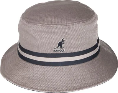 Kangol Bucket Hat Flapper Stripe Lahinch in grau