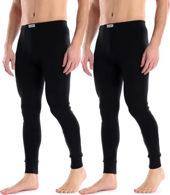 Image de Ladeheid 2 Pack Caleçon long homme LA40-247 (Noir, Noir, L)