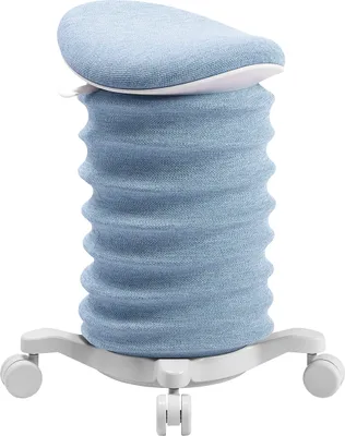 Produktbild von Topstar Sitness 4D mit Rollen blau/papyrus ergonomischer Sitzhocker, Aktivhocker gegen Rückenschmerzen