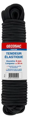 Image de Tendeur Elastique 8mm longueur 20 mètres, noir