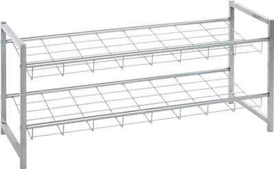 Produktbild von HAKU Schuhregal alu - Metall, B/H/T: 80x38x30 cm
