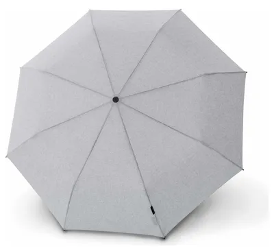Produktbild von Knirps Taschenregenschirm Regenschirm C.241 Chrome Matt Duomatic Melange Grey hellgrau