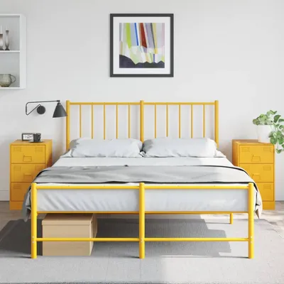 Immagine prodotto di Maison Exclusive - Comodini 2 pz. Giallo senape 34,5x39x62 cm Acciaio