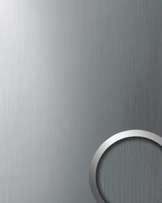 Image de WallFace 10298 DECO Panneau autocollant aspect métal argent brossé mat 2,6 m2