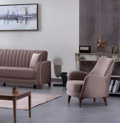 Produktbild von Luxus Sessel Polstersitz Wohnzimmer Textil Modern Designer Möbel