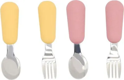 Produktbild von Babylöffel und -gabeln BPA-frei Edelstahl Silikon