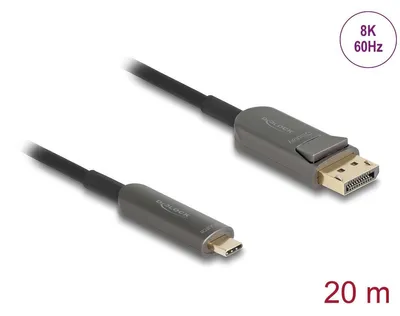 Obrázek produktu pro DeLOCK 81607, 20 m, USB typu C, DisplayPort, Samec, Samec, Přímý