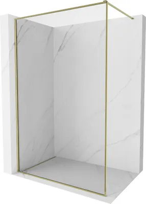 Obrázek produktu pro Mexen Kioto-XF sprchová stěna Walk-in s rámem 100 x 202 cm, transparentní 10 mm, zlatá - 800-100-104-50-00-X