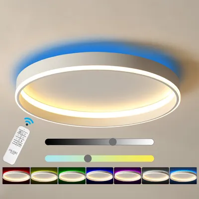 Produktbild von Ailiebe Design® LED-Deckenleuchte RGB-Ambinte Farbwechsel Hintergrundbeleuchtung Dimmbar mit Fernbedienung mit Memory Funktion