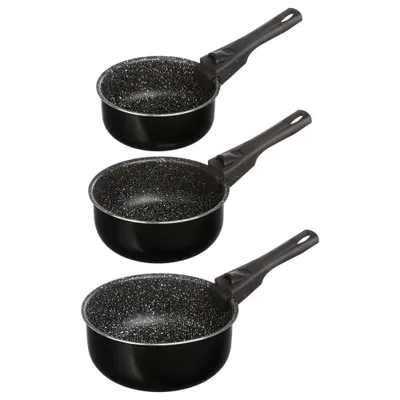 Produktbild von Set 3 Töpfe + abnehmbarer Griff Stein 16/18/20 cm