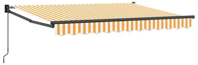 Zdjęcie produktu dla Markiza wysuwana żółto-biały 3 x 2 m 100% Poliester i Aluminium
