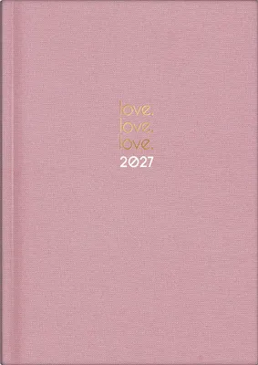 Produktbild von rido/idé 7021503907 Buchkalender Premium Young Line 2027 "Love" A5, Textil