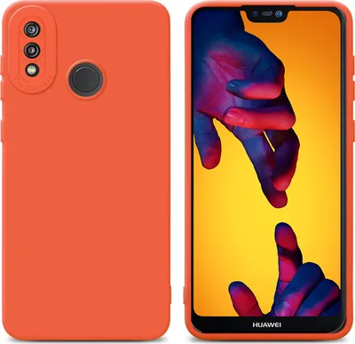 Produktbild von Cadorabo Hülle für Huawei P20 LITE 2018 / NOVA 3E Schutz Hülle in Orange TPU Silikon Etui Case Handyhülle