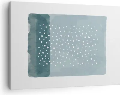 Produktbild von Bild auf Leinwand - Leinwandbild - Einteilig - Aquarell Modern Blau - 70x50cm - Wand Bild - Wanddeko - Wandbilder - Leinwanddruck - Bilder - Wanddekoration - Leinwand bilder - Wandbild - AA70x50-4550