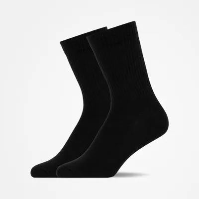 Produktbild von SNOCKS Crew Socks Uni, 2pcs Black Black 35-38