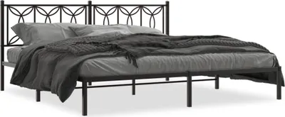 Obrázek produktu pro vidaXL Postel s čelem kovová černá 193x203 cm