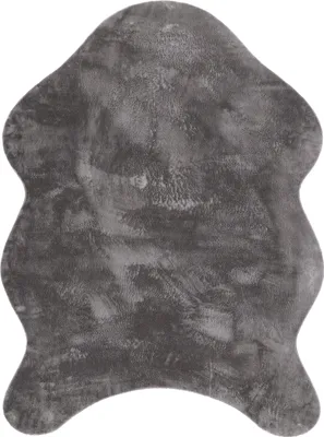 Image de Tapis salon à poils courts Moderne en Fourrure artificielle Forme fourrure Doux Uni Antidérapant Dimensions 120 x 160 cm Forme fourrure