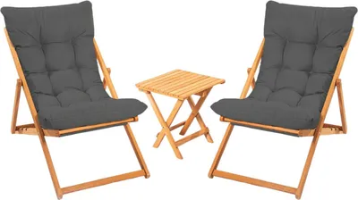 Produktbild von Dmora Gartenmöbel-Set Leni Gelb, 2-Sitzer und Tisch