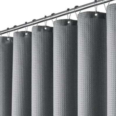 Produktbild von Duschvorhang mit Waffelmuster 180 x 200 cm Wasserdicht und Schimmelresistent