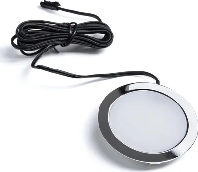 Produktbild von 5 x LED Einbaustrahler GIULIA 12V 3W / warmweiß - 2700K / 65 x 12 mm / Gehäuse Chrom poliert Möbeleinbauleuchte Einbauleuchte Spot Ultraslim von SOTECH