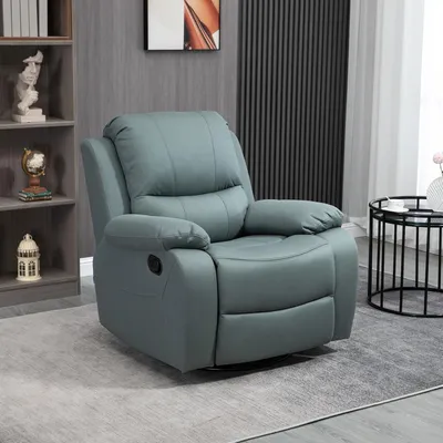 Produktbild von Relaxstuhl - Sessel - Fernsehsessel - Lounge-Sessel - Grün, Polyester - Verstellbare Rückenlehne und Fußstütze