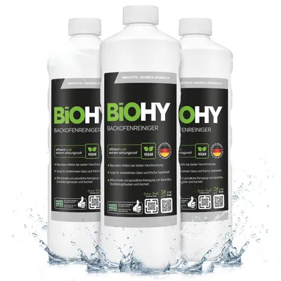 Produktbild von BiOHY Backofenreiniger Hochkonzentrat + Dosierer, Grillreiniger, Fettlöser, 3 x 1 l