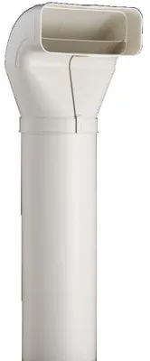 Zdjęcie produktu dla Kanał płaski o wymiarach 222 x 89 mm i średnicy 150 mm, rozgałęźnik, rura okrągła o długości 100 cm
