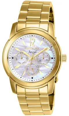 Immagine prodotto di Invicta Angel 0465 Orologio da donna - Movimento al quarzo - Acciaio inossidabile con quadrante bianco - 38 mm