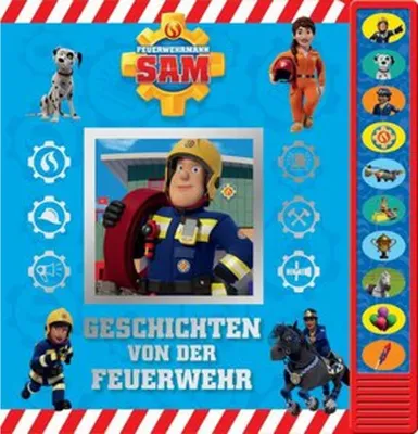 Obrázok produktu pre Feuerwehrmann Sam - Geschichten von der Feuerwehr - Pappbilderbuch zum Vorlesen - Soundbuch mit 10 fröhlichen Geräuschen