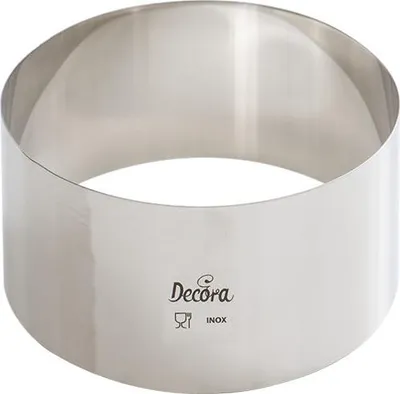 Obrázok produktu pre Tortový ráfik nerezový okrúhly 9x6cm - Decora