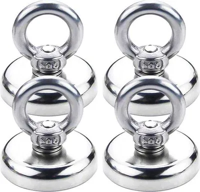 Produktbild von Famanu Neodymium Magnet 45 kg - Set mit 4 starken Magneten