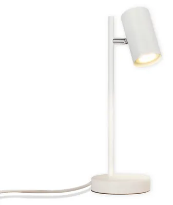 Image de ZMH Lampe de chevet Chambre Lampe de table Blanc - Orientable 350° GU10 Lampe de table Veilleuse de nuit en métal Lampe de bureau Lampe de lecture avec salon Bureau Bureau Bureau