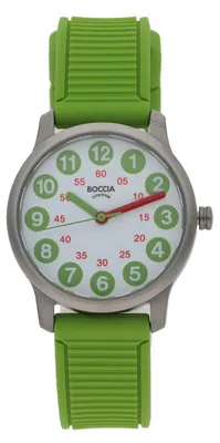 Produktbild von Kinderuhr Titan Boccia Grün 3373-02 Silikon