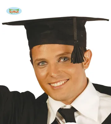 Produktbild von schwarzer Doktorhut für Erwachsene