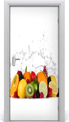 Produktbild von Tulup Türaufkleber 95x205 cm Dekorative Aufkleber Selbstklebend Wasserdichte Tapete Abnehmbar Schlafzimmer Wohnzimmer Wohnkultur - Obst