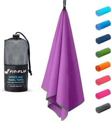 Produktbild von Famanu Mikrofaserhandtuch kompakt und leicht - schnelltrocknendes Mikrofaserhandtuch - für Reisen, Sport, Strand
