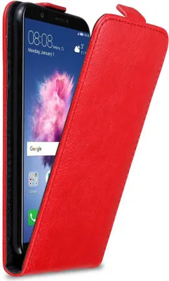 Zdjęcie produktu dla Etui ochronne Cadorabo do Huawei P SMART 2018 / Enjoy 7S w kolorze czerwonym Etui z klapką na telefon komórkowy Etui Cover